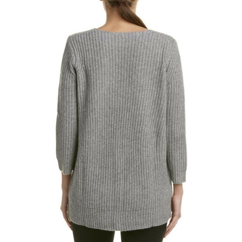 ELIE TAHARI gray Wool Cashmere Violetta sweater - Picture 2 of 9